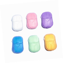 Travel Soap Paper Sheets with Portable Case, 20pcs Disposable Hand Wash for Outdoor Camping