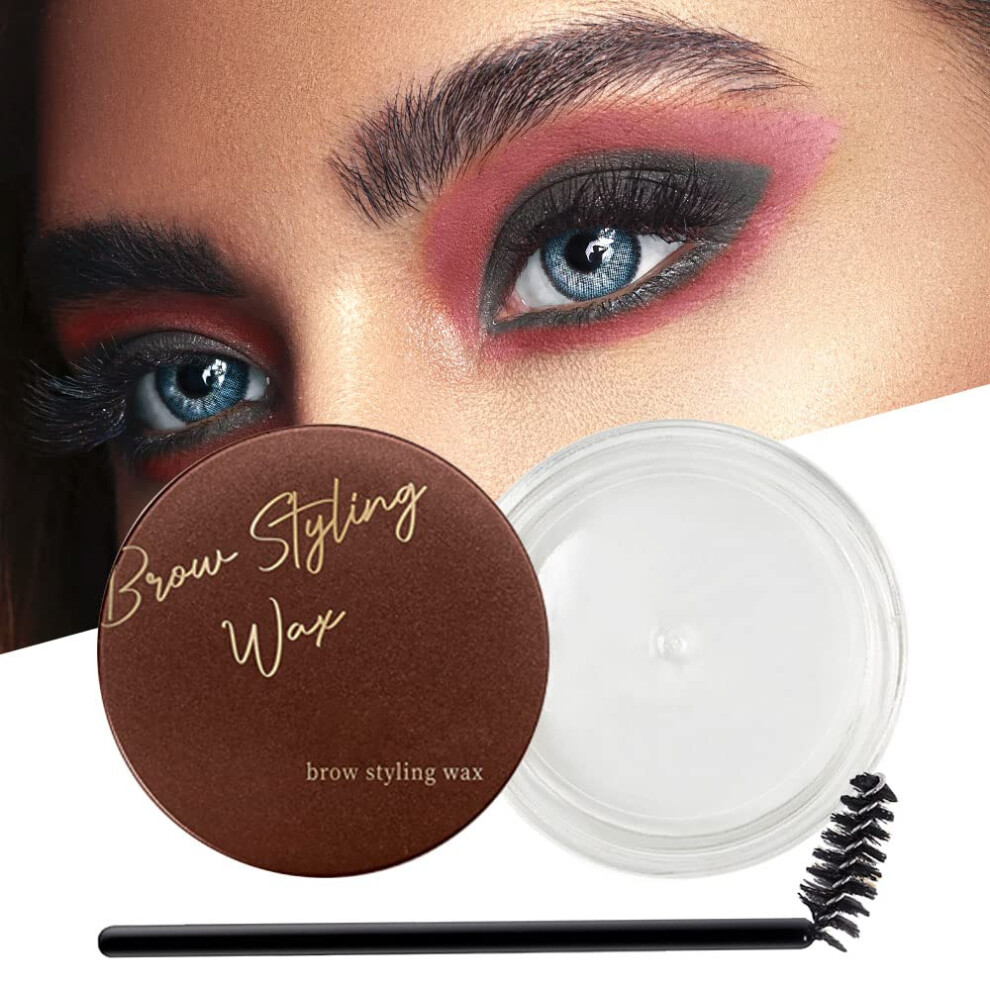 Waterproof Eyebrow Wax and Brow Styling Soap with Brush for Natural Fluffy LongLasting Hold