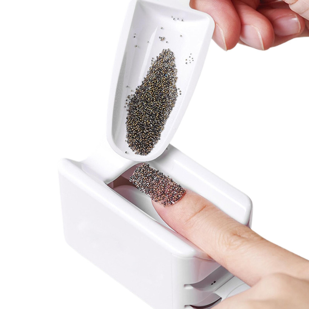 Nail Dip Powder Tray with Double Layer Recycling System, Compact 2in1 Saver for Manicure