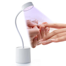 Rechargeable UV LED Nail Lamp 27W with 360 Gooseneck for Gel X Nails Salon and Home