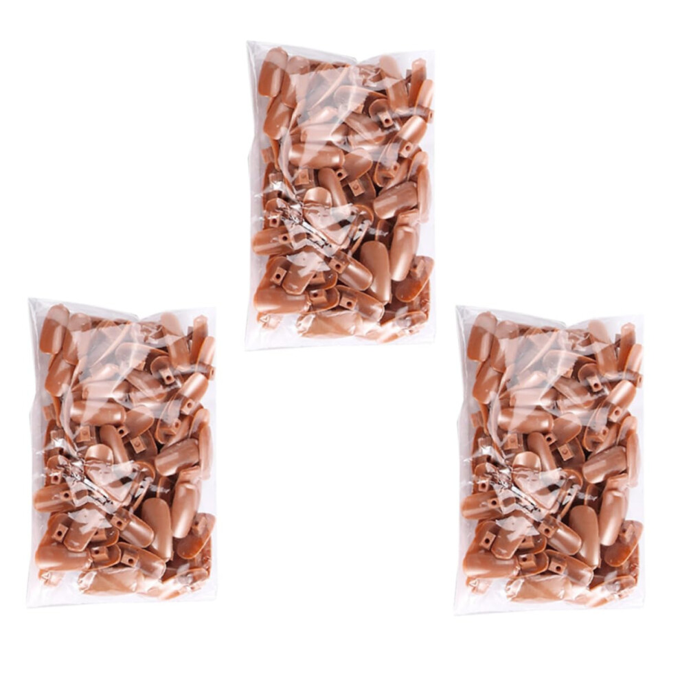 300pcs Practice Nail Tips with Realistic Surface, Reusable Fake Nails for Beginners and Professionals
