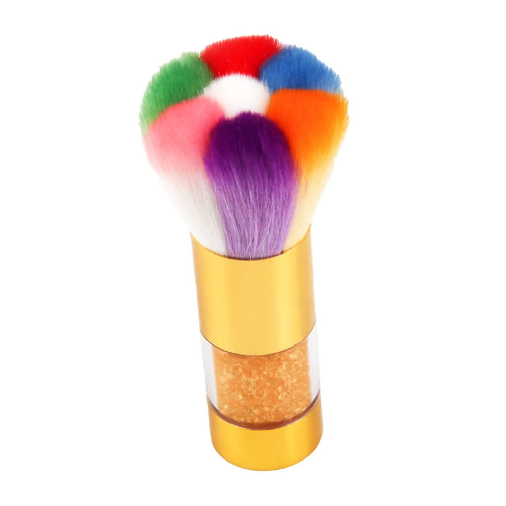 2pcs Nail Cleaning Brush Soft Bristles Rhinestone Handle for Manicure and Pedicure