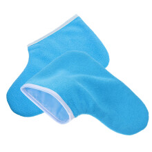 Paraffin Wax Foot Spa Booties Reusable Thermal Covers with Soft Lining for Home and Salon Blue