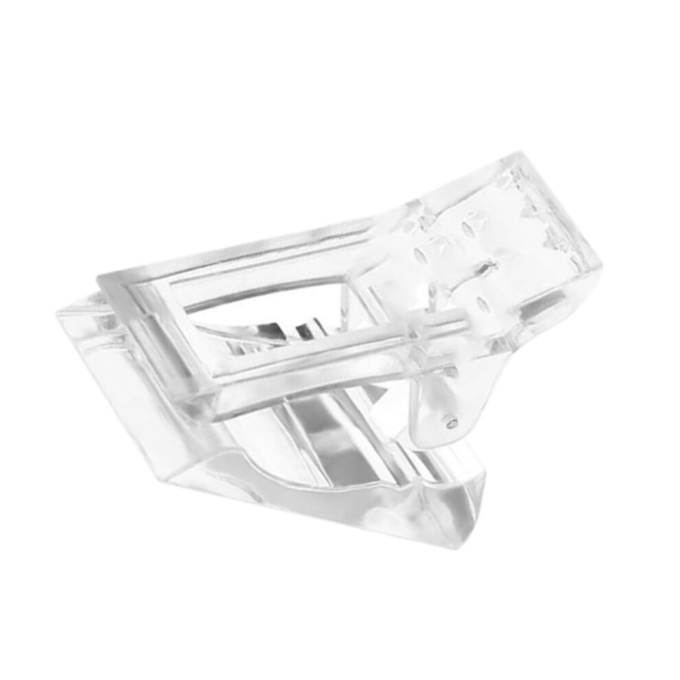 Nail Soak Off Clips and Press On Nail Tips Set 20pcs Transparent Reusable for Home and Salon