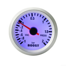 52mm 12V Blue Backlit Digital Turbo Boost Gauge for Car Pressure Vacuum RPM Oil Fit 4/6/8 Cyl