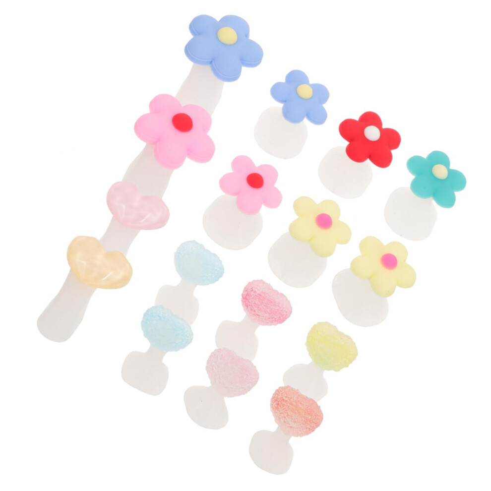 Silicone Flower Toe Separators 16pcs Reusable Comfortable Gel Spacers for Smudge Pedicure