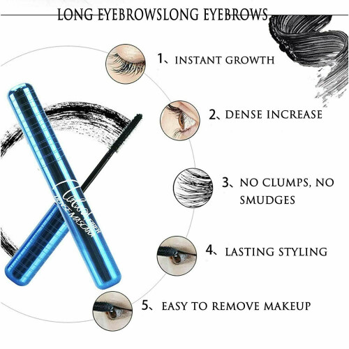 Waterproof Volumizing Mascara for Sensitive Eyes, Curling Lengthening Effect for Thinning Lashes, 1pcs 2