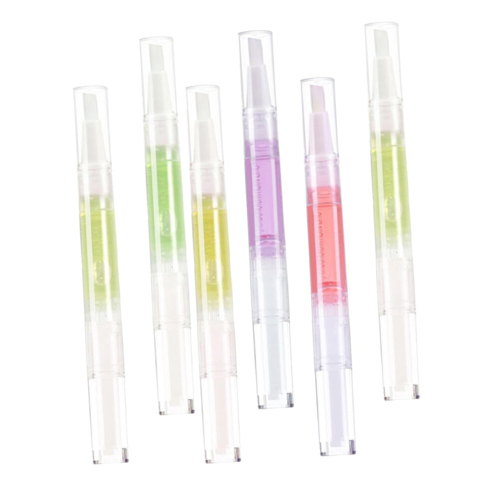 6pcs Nail Cuticle Oil Pen for Natural Nail Care and Precise Touchups, Nourishing and Repairing