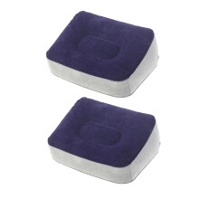 2 Pack Inflatable Foot Rest Pillow for Travel, Office, Home, Camping and Airplane Use