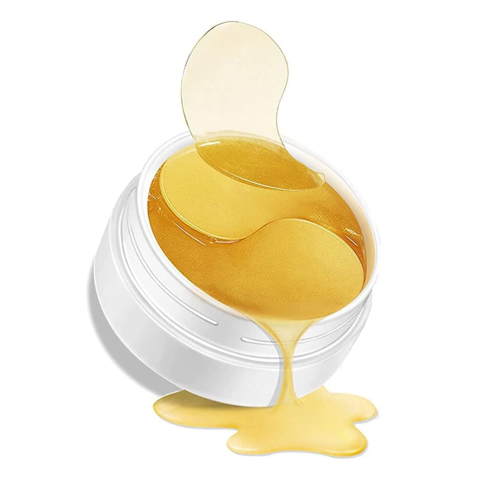 Gold/Dark 24K Under Eye Patches For Puffiness And Circles, Hydrating Eye Masks For Wrinkles