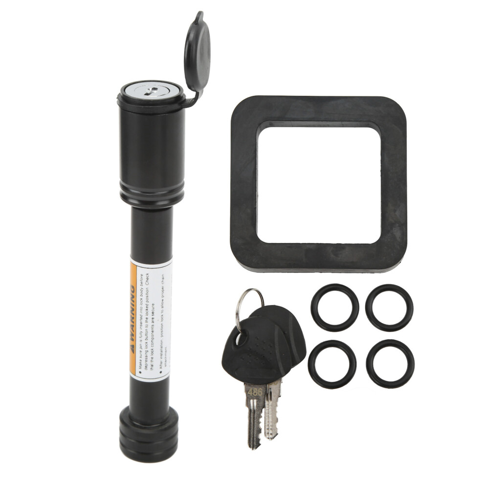 Hitch Receiver Lock 5/8In With 2In Silencer Pad & Key For Car Truck Trailer 9441381358587