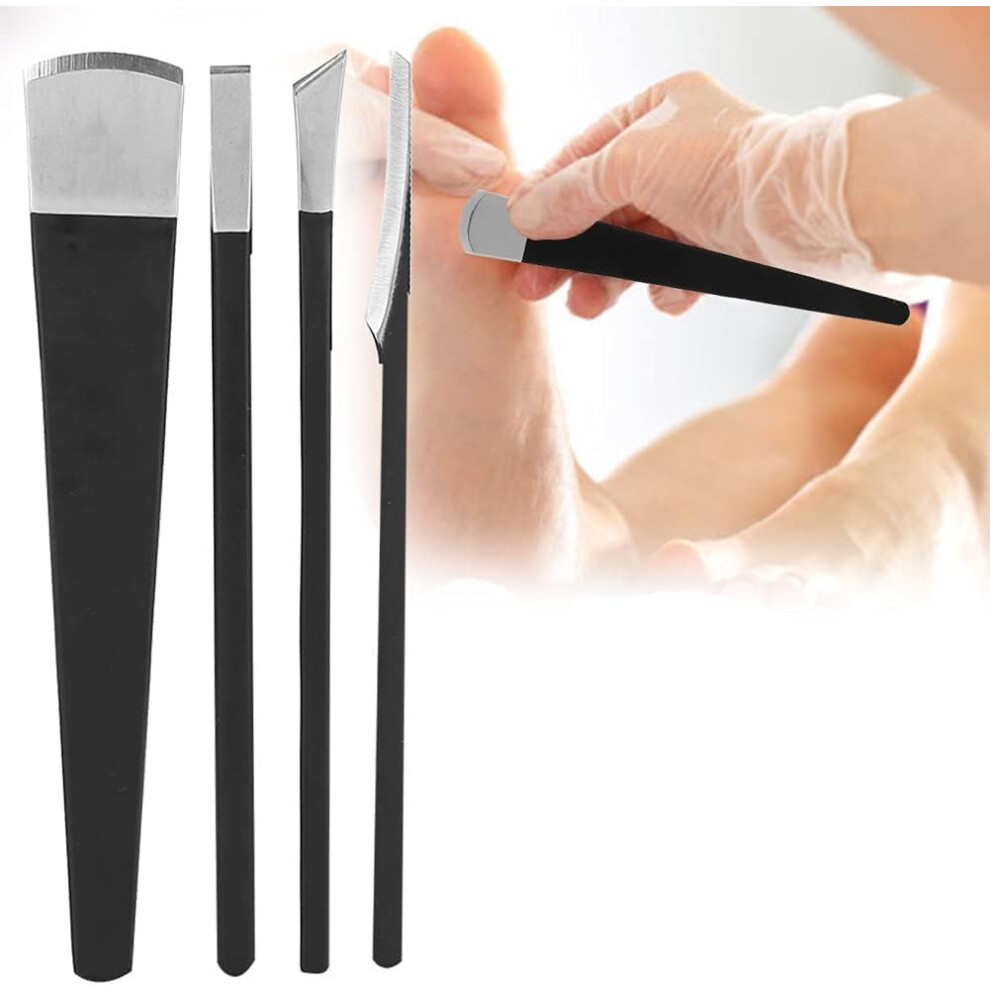 Professional Stainless Steel Pedicure Knife Set with 4 Precision Blades and Callus Remover Tool