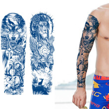 3 Sheets Full Arm Sleeve Temporary Tattoos Waterproof Large Tattoo Sticker Sheets for Men and Women