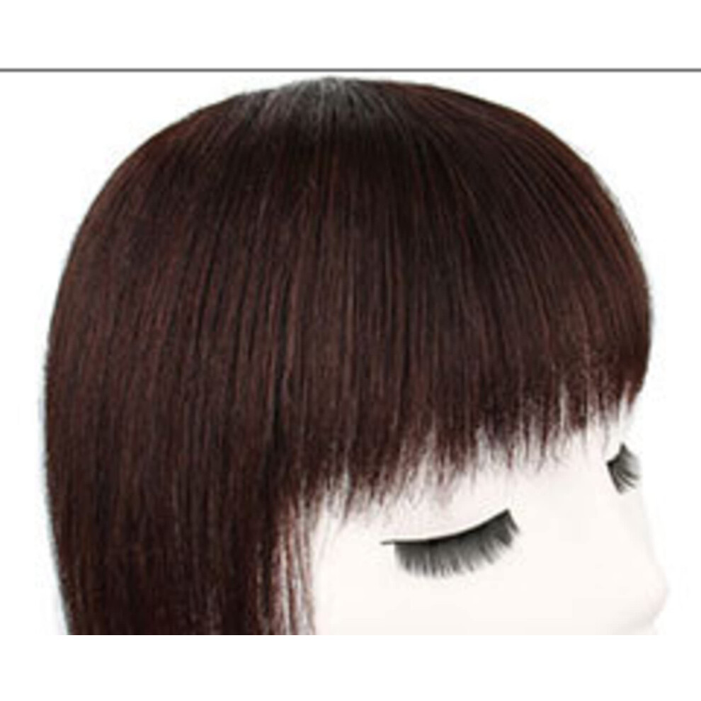 Unisex Human Hair Topper With Bangs For Women Adds Instant Volume Natural Straight Real Hairpiece