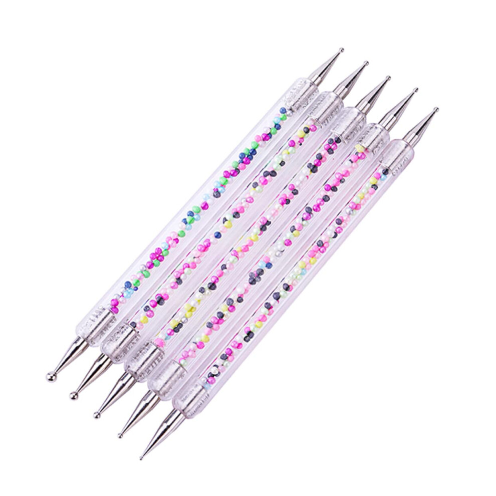 5pcs Nail Art Dotting Tools and Rhinestone Picker Pen for Precise Gem Placement