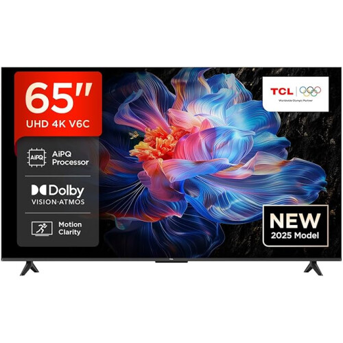 TCL 65 Inch 65P6K Smart 4K UHD HDR LED TV 2025