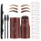 Eyebrow Stamp and Stencil Kit Dark Brown Waterproof Fast Brow Shaping Multiple Styles 1