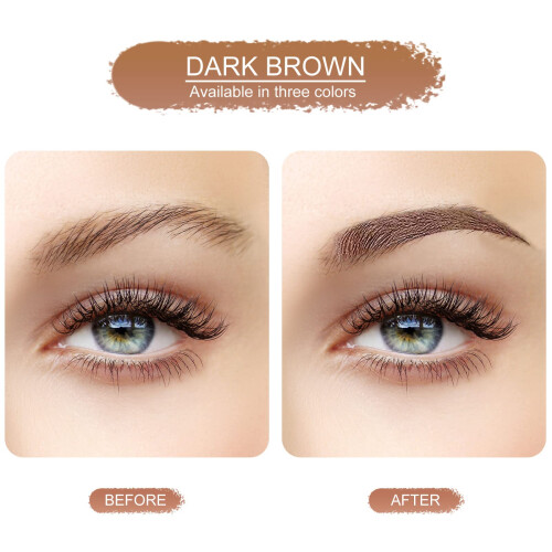 Eyebrow Stamp and Stencil Kit Dark Brown Waterproof Fast Brow Shaping Multiple Styles 1