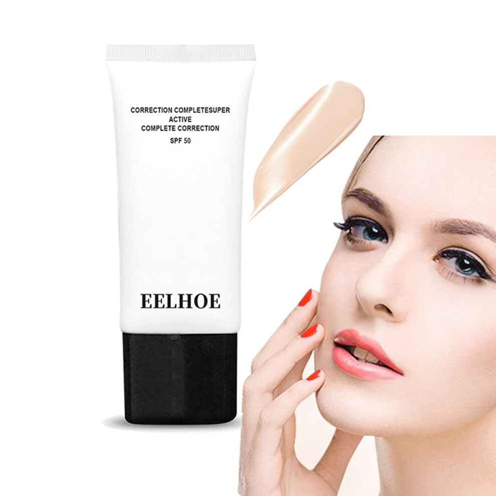 Cream/Ivory Cc Foundation With Spf 43 Sun Protection, Hydrating Bb For All Skin Types