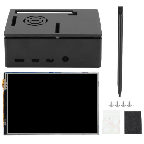 Caixa em ABS com entrada de sinal SPI para Raspberry Pi 4, tela LCD sensível ao toque de 3,5 polegadas compatível com sistemas Raspbian, Ubuntu e