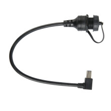 Micro Usb Panel Mount Cable For Diy Mount, Right Angled 90 Degree Angle Waterproof And Dustproof Flush Mount For Car Truck Boat (Plug And Play)