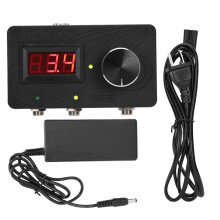 Adjustable Voltage Tattoo Power Supply For Dual Digital Machines LCD Display Clip Cord Included Rotatable Screen Anti Slip Foot Pedal Programmable
