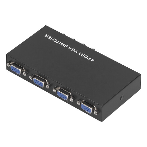 VGA Switch Video Selector Switcher Box 4 Port VGA Switch With Metal Shell Plug And Play High Resolution Support For Multiple Monitors 2