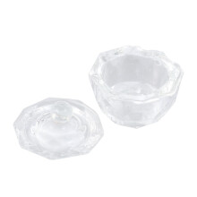 Nail Art Liquid Cup with SpillPreventing Lid, Acrylic Nail Powder Container, Octagon Design, 2pcs
