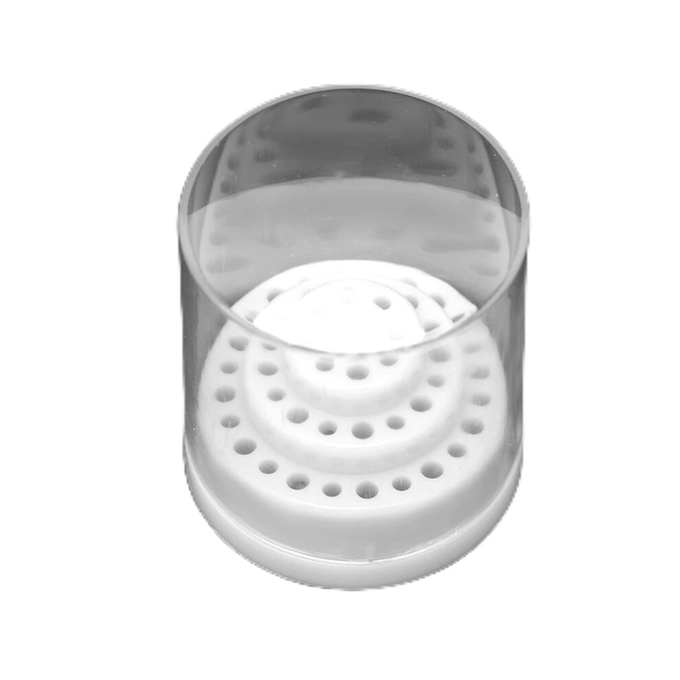 48 Slot Nail Drill Bit Holder with Transparent Lid, Compact Storage Case for Home and Salon