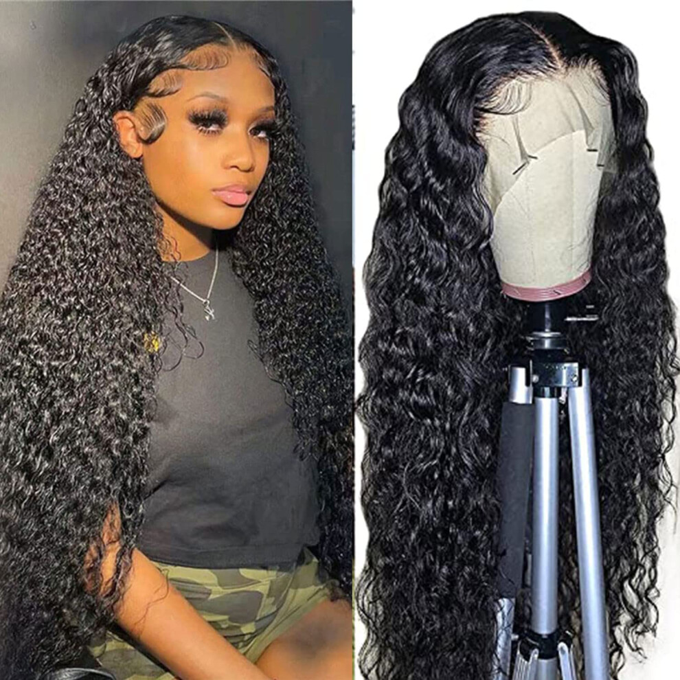 Unisex Human Hair Lace Front Wig Straight With Seamless Natural Hairline And Breathable Lace Cap