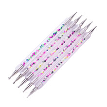 Nail Art Rhinestone Picker and Dotting Tool Set 5pcs Double Ended Pen for Precise Nail Decoration