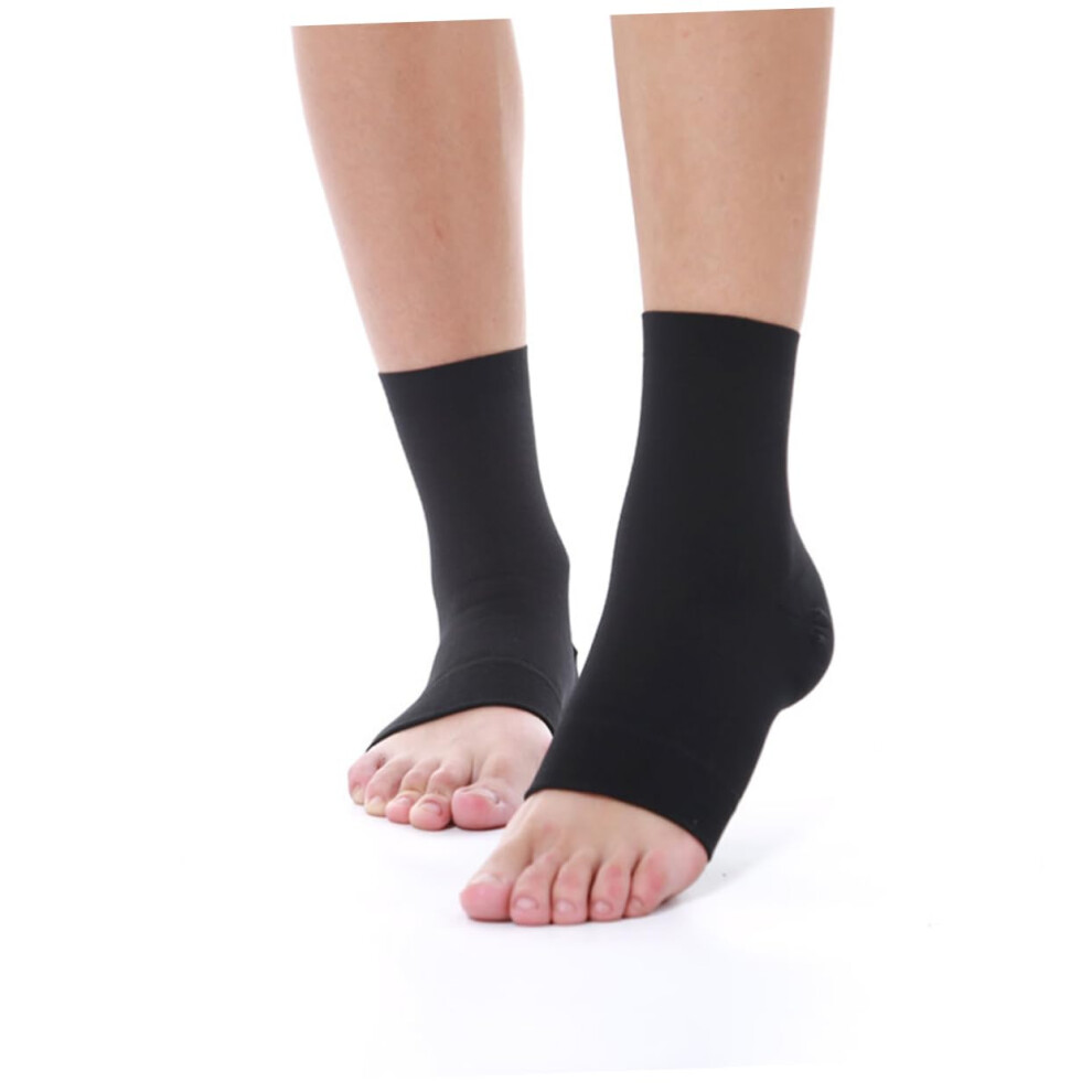 Heel Protector Socks with Gel Cushion Support for Cracked Heels and Ankle Fit, 2 Pairs