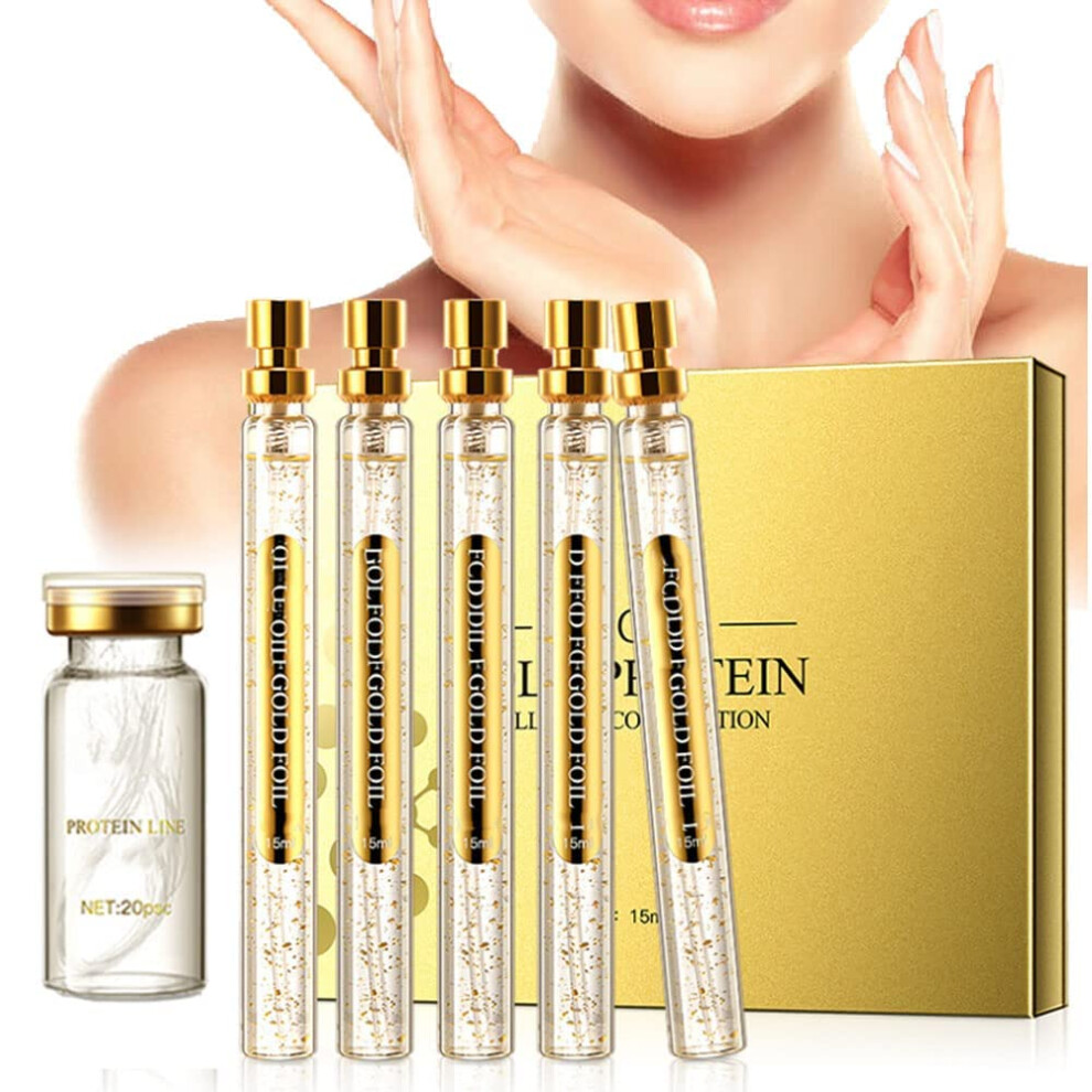 Collagen Face Lifting Kit with Gold Protein Threads for Instant Lift and Fine Line Reduction