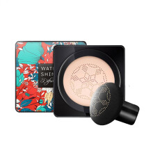 Air Cushion CC Cream Foundation with Mushroom Sponge Full Coverage, Hydrating, Oil Control