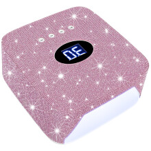 UV LED Nail Lamp Rechargeable Gel Nail UV Light with Dual Wavelength Fast Curing Pink