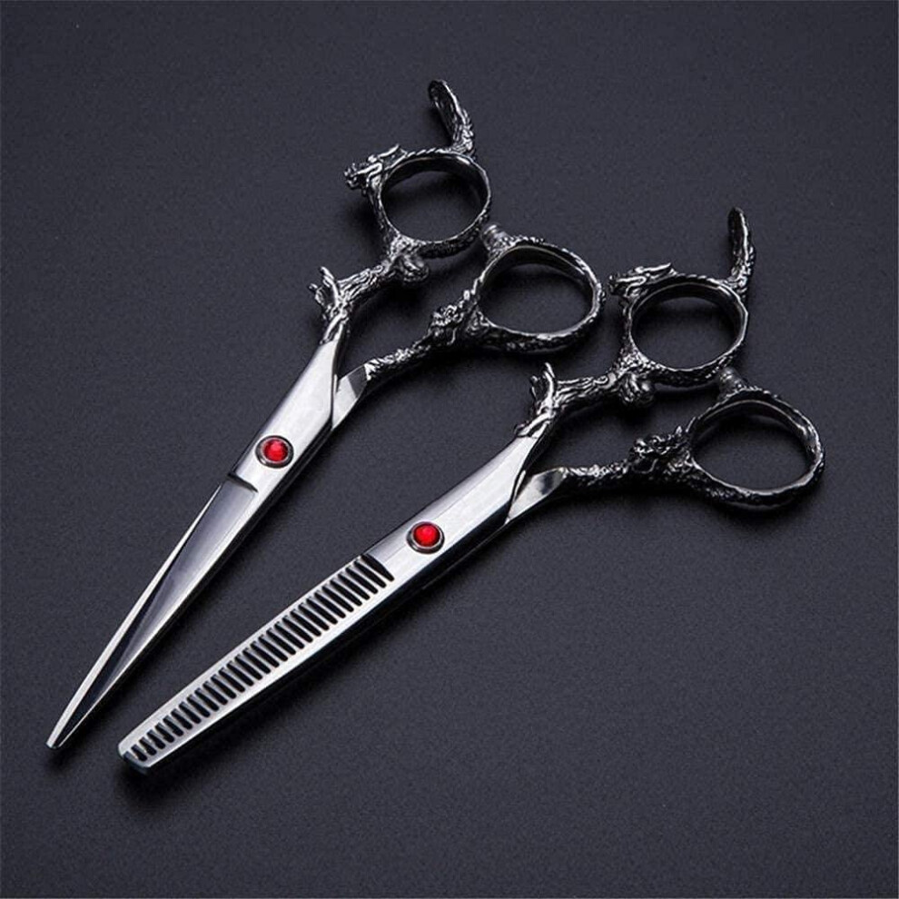 Professional 6 Inch Hairdressing Scissors Set with Sharp Stainless Blade and Thinning Shears