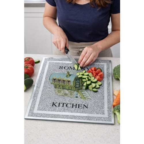 Romany Crushed Diamond Glass Chopping Board 2