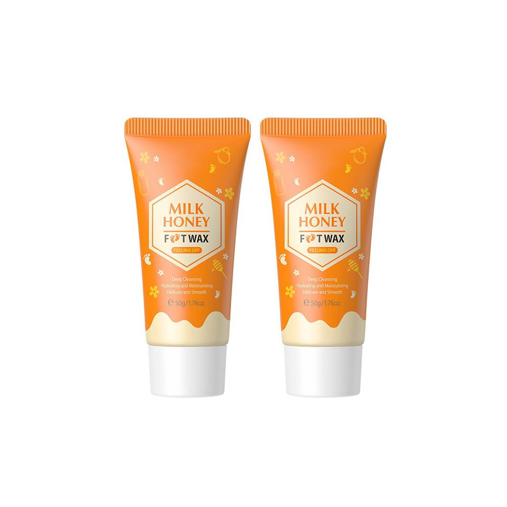 2 Pcs Milk and Honey Foot Peel Mask Dual Pack for Deep Hydration and Dead Skin Removal