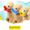 Silicone Dog Muzzle Duckbill Design for Small Dogs, Adjustable AntiBite Breathable Yellow 3