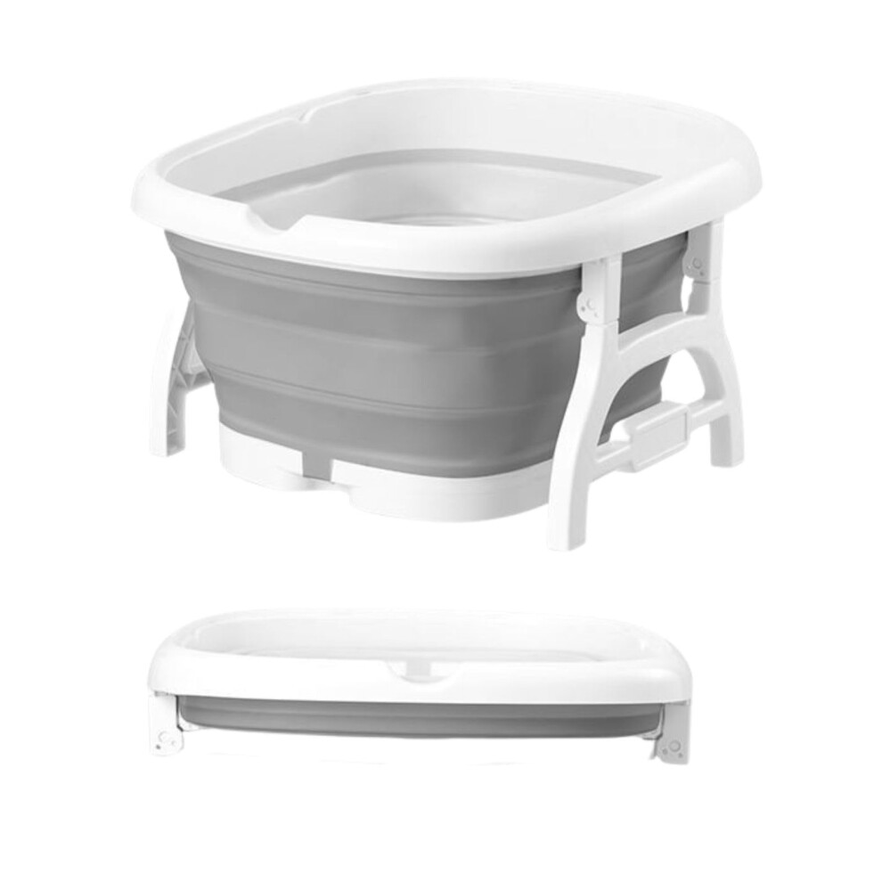 Collapsible Foot Bath Basin with Spike Massage Nodes, Foldable Portable Foot Soak Tub for Home