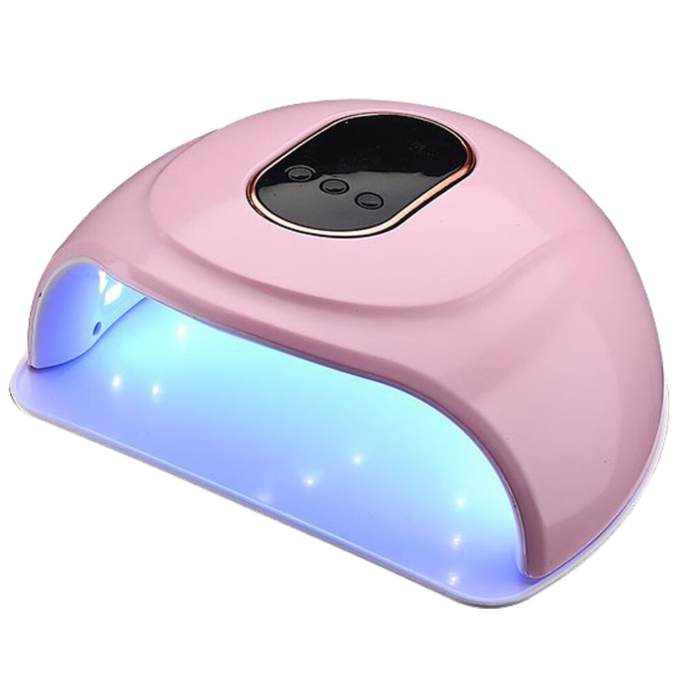 Pink 54W Uv Led Nail Lamp With Timer, Professional Gel Nail Dryer For Home And Salon,