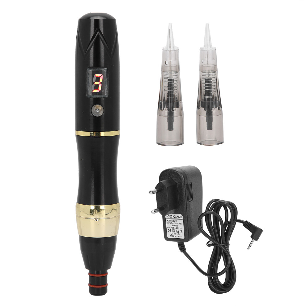 Rechargeable Battery Permanent Makeup Machine Ultra Quiet Lightweight Rotary Machine Pen With Adjustable Speeds Cartridge Needles Tattoo Kit