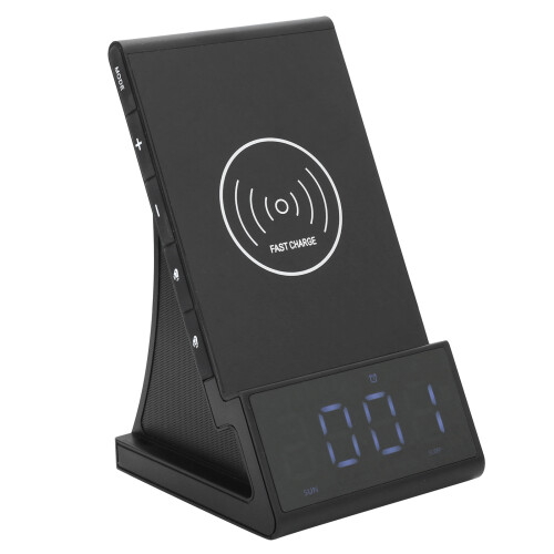 Wireless Charging Dock With Alarm Clock Function Ergonomic Stand Design Supports Qi Devices Intelligent Identification Output And Multiple Certified 1