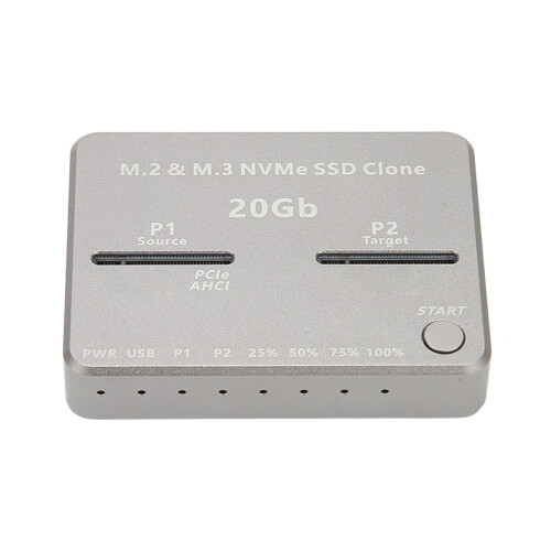 USB C NVMe M.2Duplicator Dual Bay Συσκευή κλωνοποίησης εκτός σύνδεσης με ασύγχρονες θύρες και 1