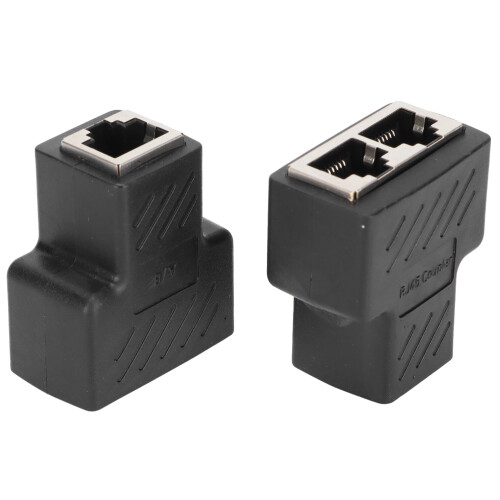 Splitter per cavo di rete Splitter Ethernet RJ45 Adattatore splitter Connettore Ethernet plug and play compatibile con router, computer, decoder e 2