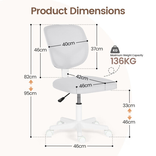 Height Adjustable Office Chair Swivel Computer Chair 1