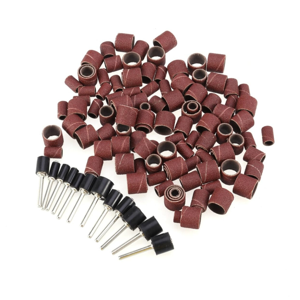 Nail Drill Sanding Bands 132pcs MultiSize Drum Kit for Acrylic and Gel Nails Shaping