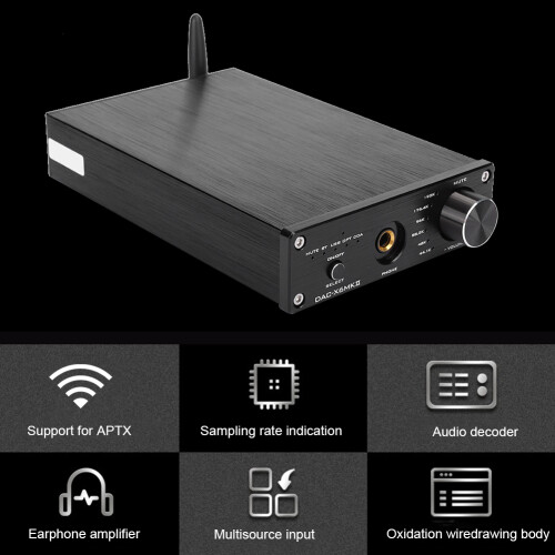 Digital Audio Decoder With High Resolution Chipset Bluetooth 5.0 Headphone Amplifier Power Amplifier Plug And Play Remote Control HiFi Audio Decoder 2