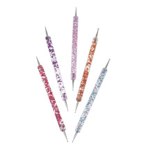 5pcs Nail Art Dotting Tools Set with Rhinestone Picker Pen for Precision Placement and Design