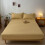 Cotton Fitted Single Bed Sheet 90x200cm Khaki Solid Color Soft Deep Pocket 10cm 1
